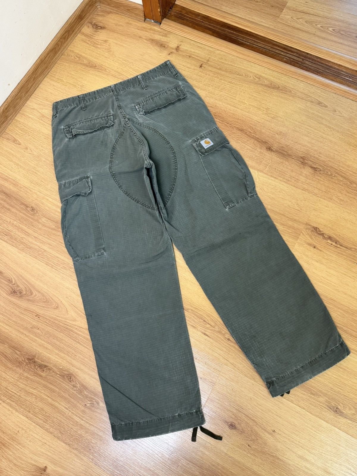Carhartt Vintage 90s Carhartt Cargo Pants Multilpocket Olive Green L Size US 34 / EU 50 - 7 Thumbnail