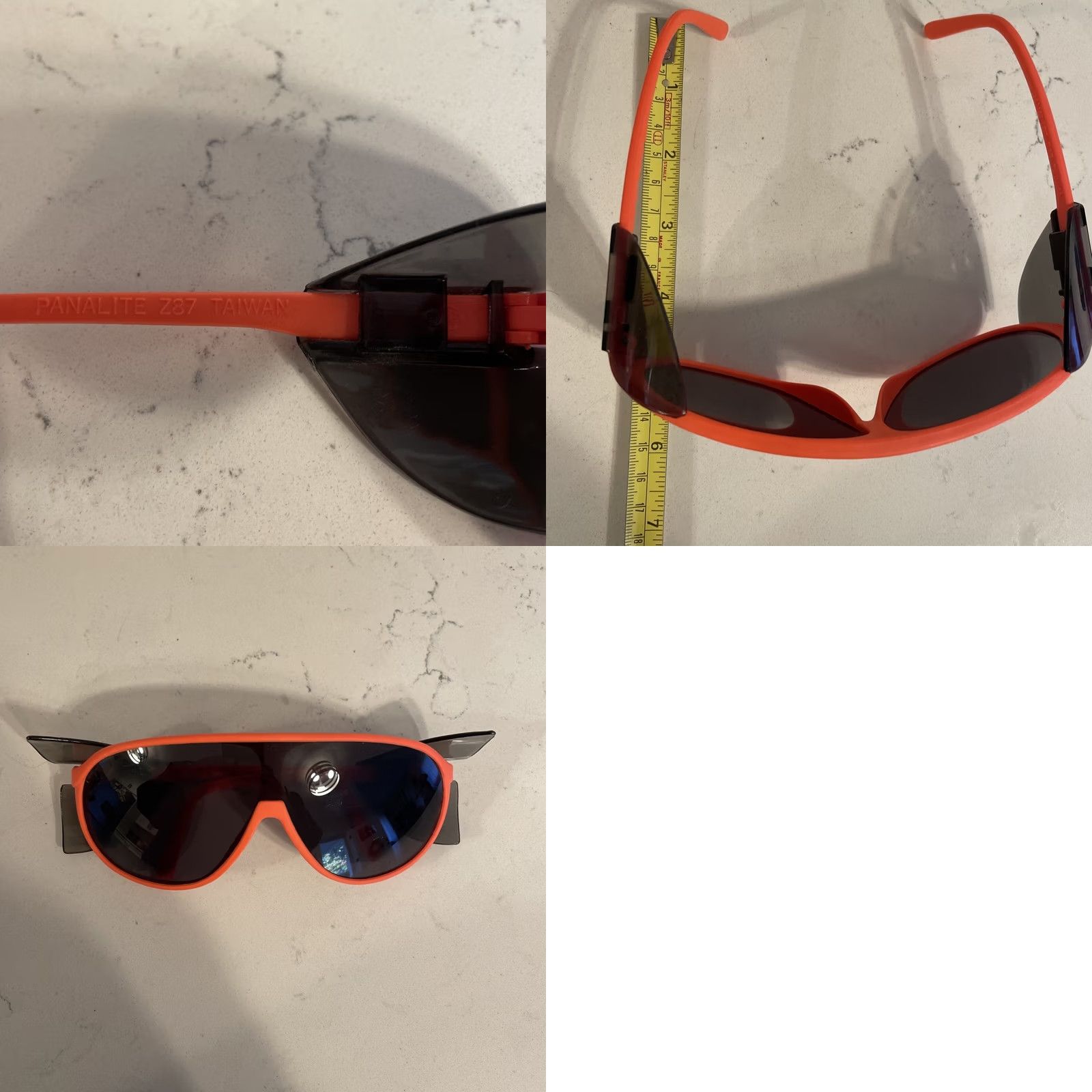 Etro VINTAGE Bouton Panalite Sunglasses Shield 70s 80s EUC Neon Orange Metal Unisex Adults Hip Hop Z87 Size ONE SIZE - 8 Thumbnail