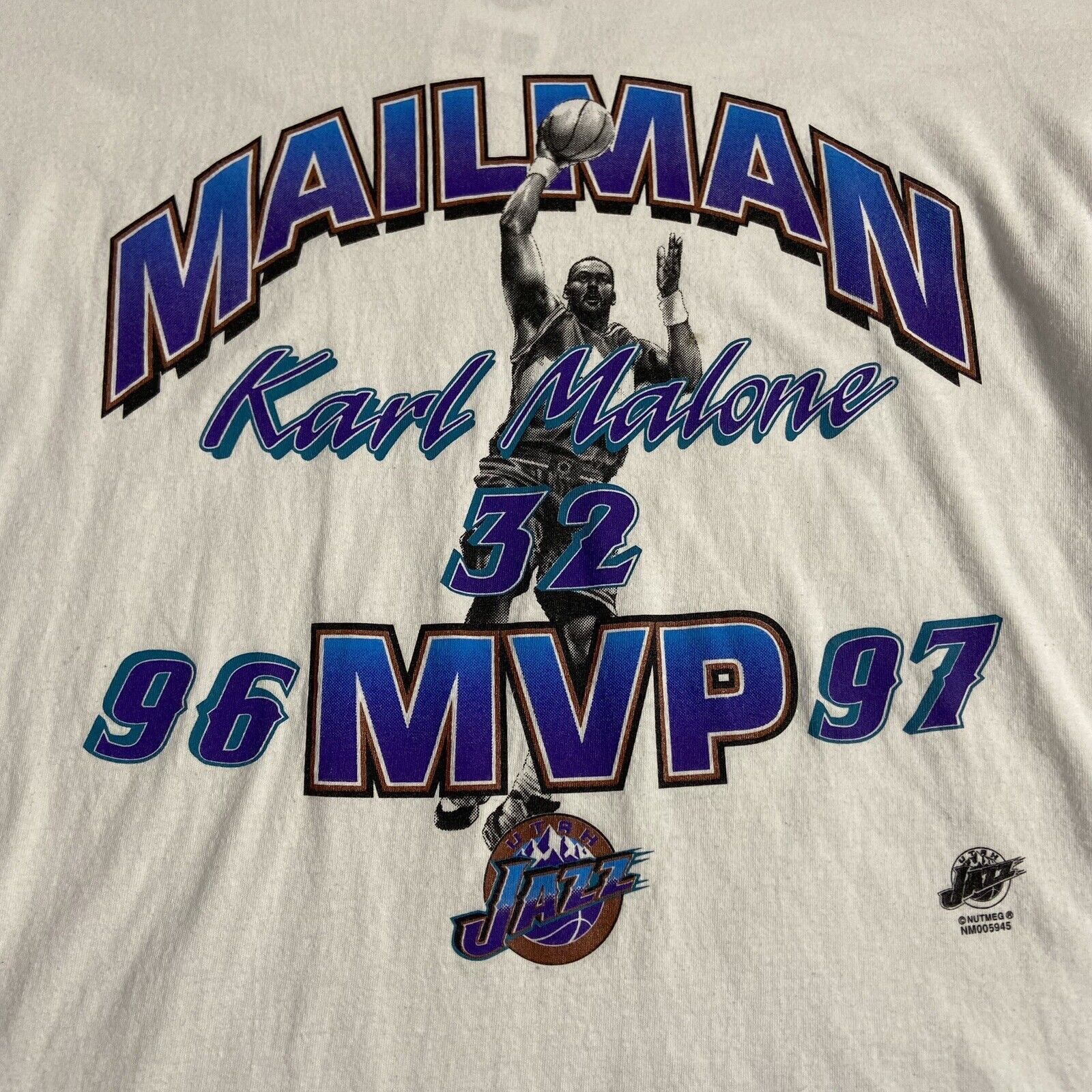 Lee Vintage Lee Sports Karl Malone MVP T-shirt “mailman” Size US L / EU 52-54 / 3 - 2 Thumbnail