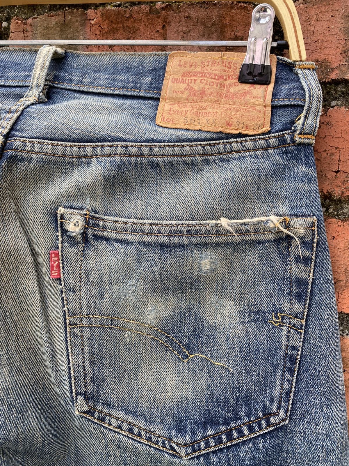 Levi's × Levi's Vintage Clothing × Vintage W31x33 Vintage levi's 501xx redline big E made in USA Size US 31 - 7 Thumbnail