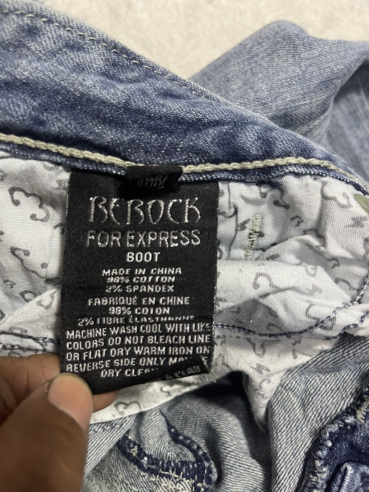 Japanese Brand Ne Rock for Express Distressed Flare Jeans (14) Size 33" - 7 Thumbnail