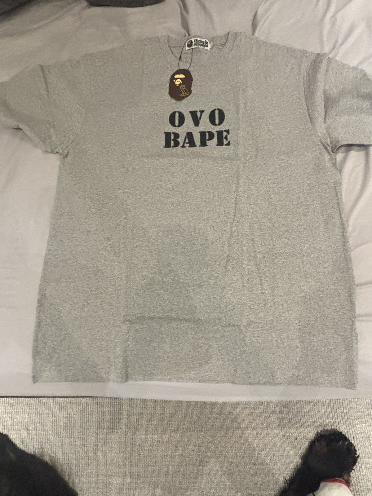 Bape × October's Very Own OVO X BAPE XXL GREY T SHIRT Size US XXL / EU 58 / 5 - 1 Thumbnail