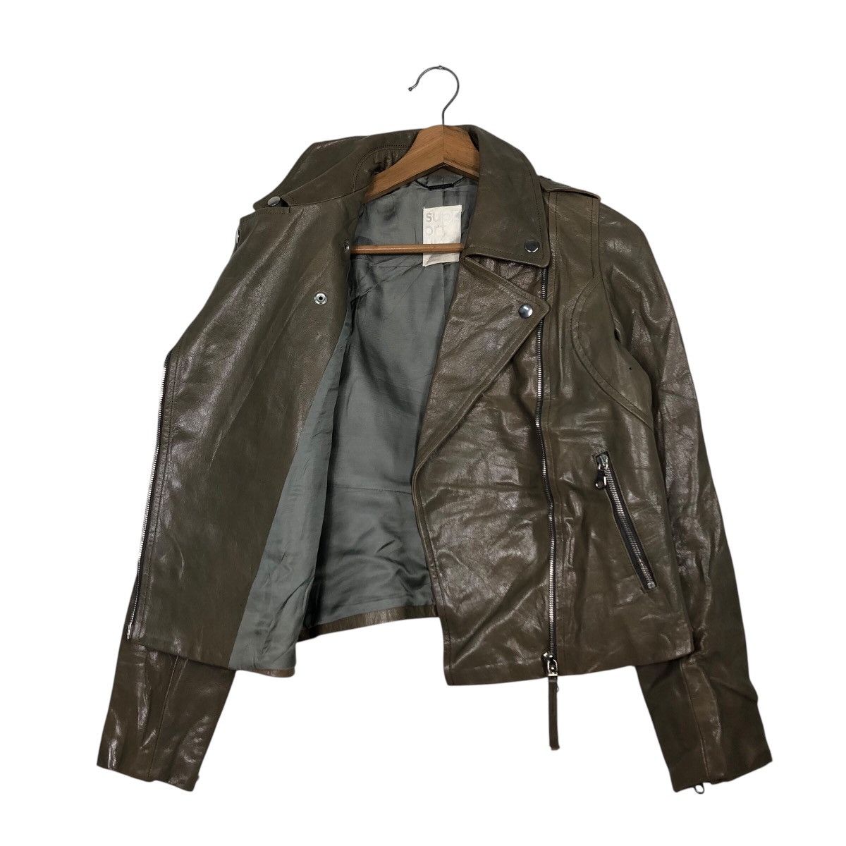 Japanese Brand Leather Jacket Double Collar Support Surface 14th Addiction Size M / US 6-8 / IT 42-44 - 12 Thumbnail