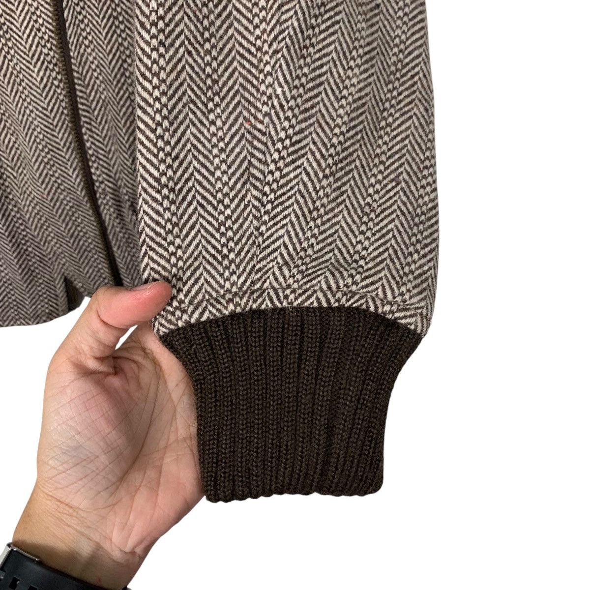 Japanese Brand FOR MEN GIRL Herringbone Double Collar Jacket #2452-C110 Size M / US 6-8 / IT 42-44 - 13 Thumbnail
