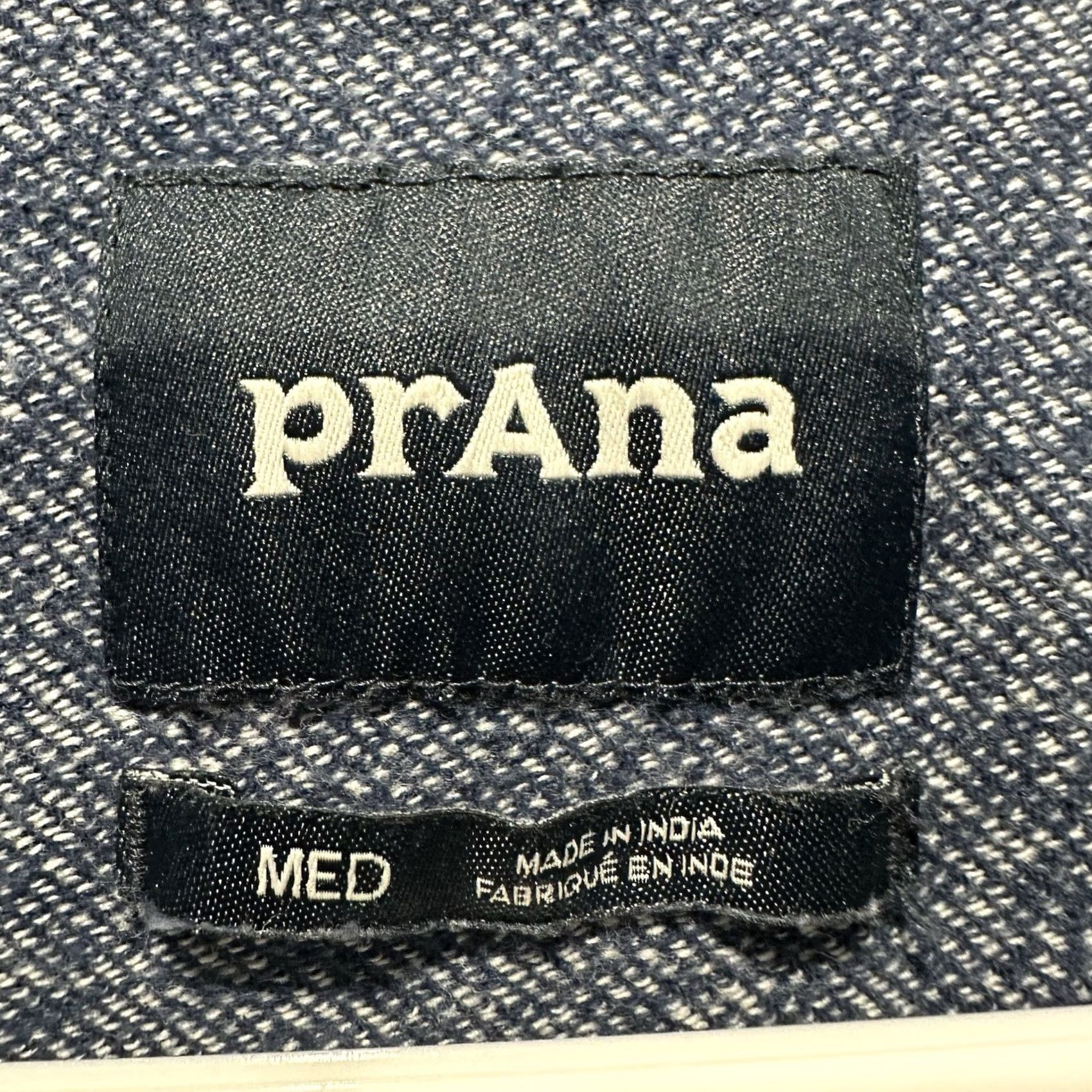 Prana prAna Shirt Mens Medium Blue Flannel Button Up Long Sleeve Outdoor EUC Size US M / EU 48-50 / 2 - 3 Thumbnail