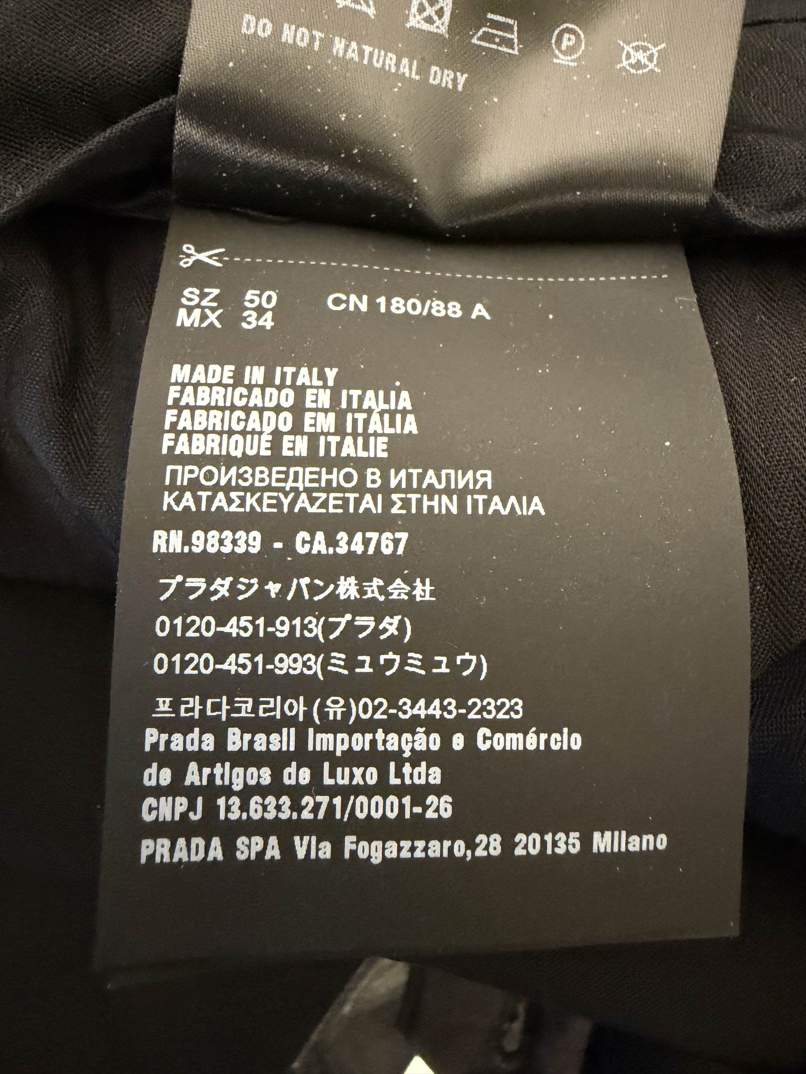 Prada Classic Prada Black Tailored Trousers Size US 34 / EU 50 - 11 Thumbnail