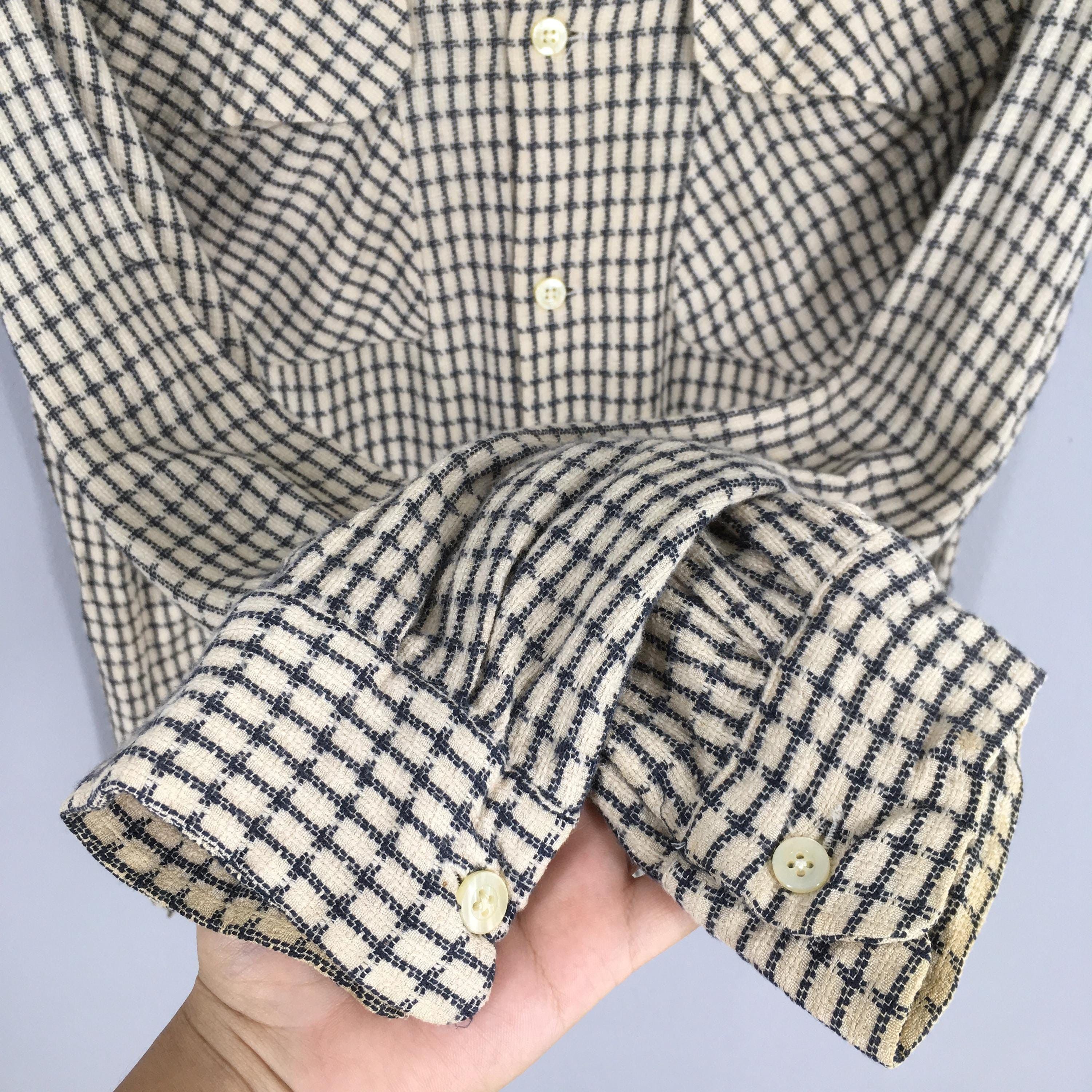 Flannel × Vintage Vintage Mil Spec Checkered Gingham Flannel Shirt Medium Size US M / EU 48-50 / 2 - 4 Thumbnail