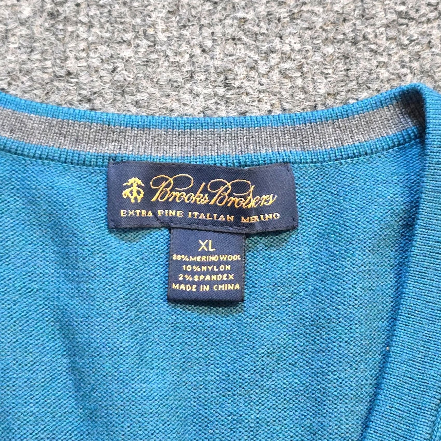 Brooks Brothers Brooks Brothers Sweater Pullover Mens XL Green Merino Wool Long Sleeve V-Neck Capstone? Size US XL / EU 56 / 4 - 3 Thumbnail