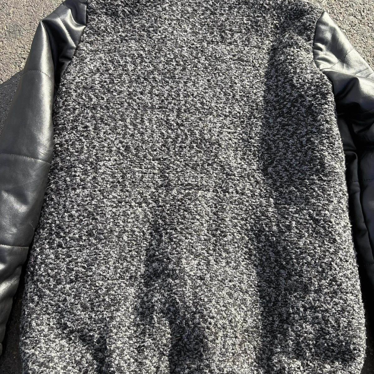 MOUSSY AZUL by MOUSSY Wool Body Jacket / Leather Sleeves Hooded Size US XXS / EU 40 - 5 Thumbnail