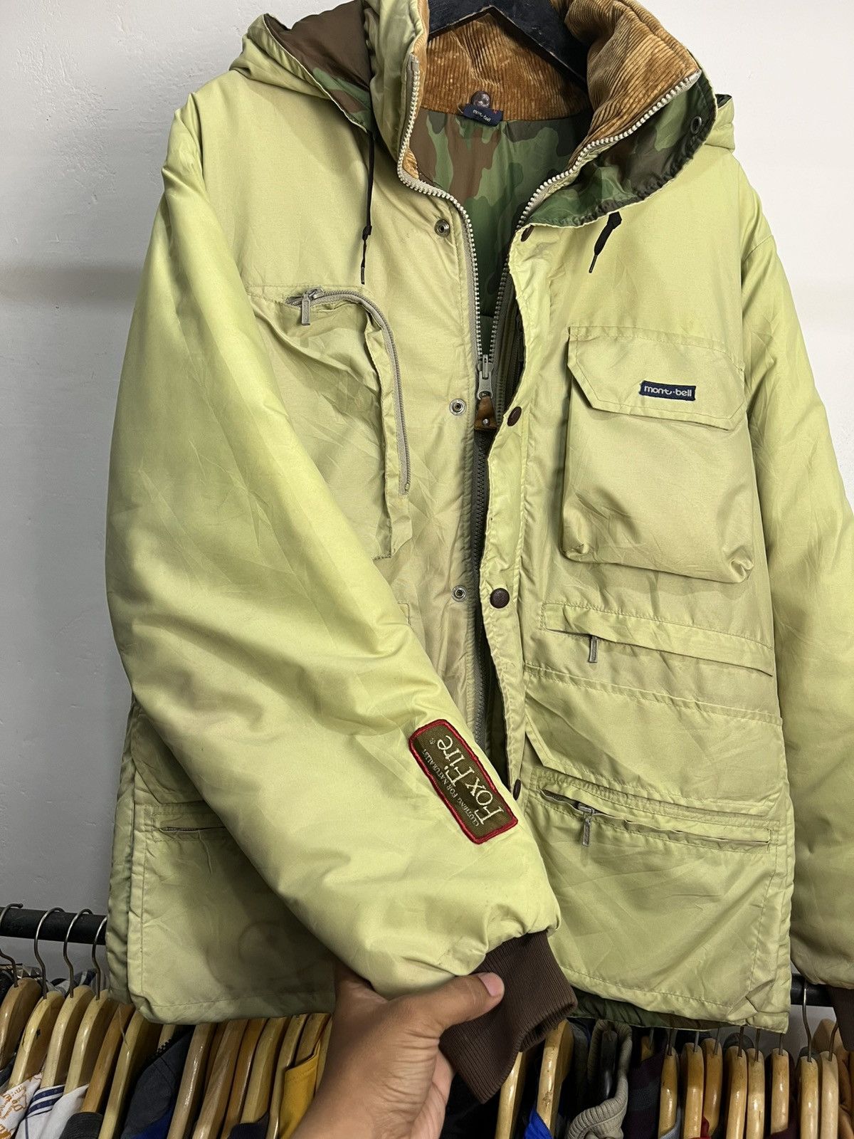 Montbell 1990s Montbell Reversible Camo Down Jacket Size US L / EU 52-54 / 3 - 7 Thumbnail