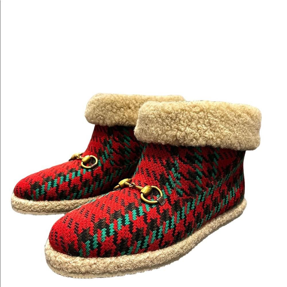 Gucci Gucci Horsebit Leather Wool Women Ankle Boots Size US 8.5 / IT 38.5 - 5 Thumbnail