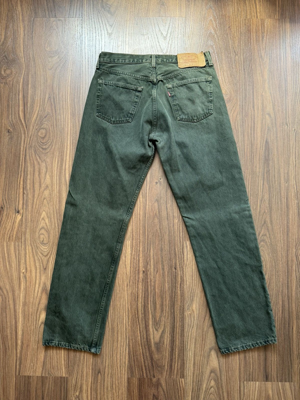 Levi's Vintage Clothing Vintage 90s Levi's 501 Green Denim Jeans Size US 34 / EU 50 - 1 Thumbnail