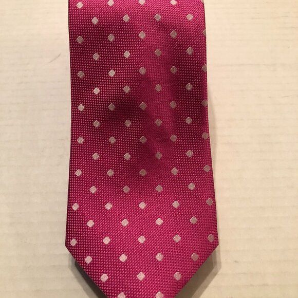 Roundtree & Yorke roundtree & Yorke men's new pink silk tie 3 1/4" X 59" Size ONE SIZE - 1 Thumbnail