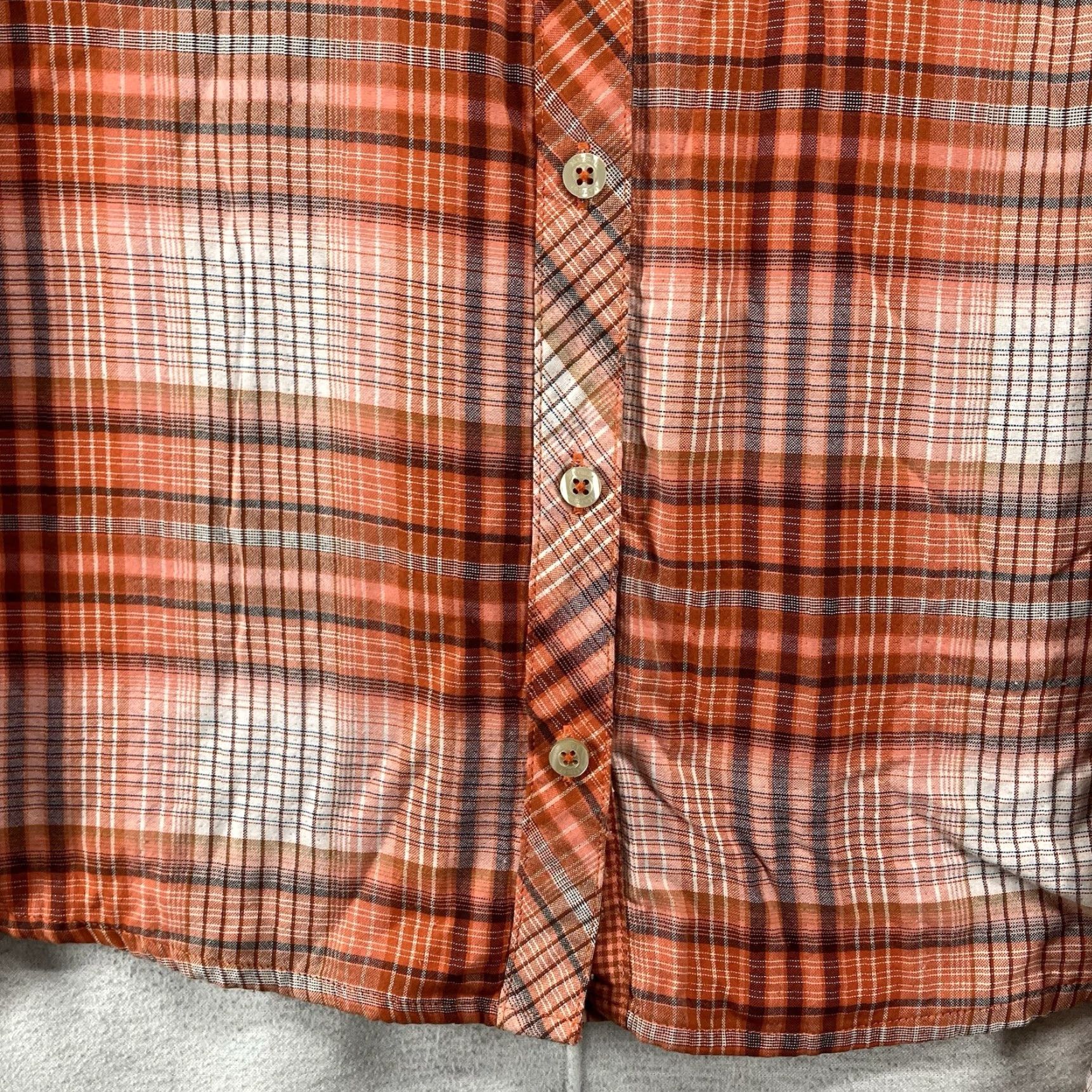 Marmot Marmot Top Women's L Orange Plaid Long Sleeve Outdoors Casual Size L / US 10 / IT 46 - 7 Thumbnail