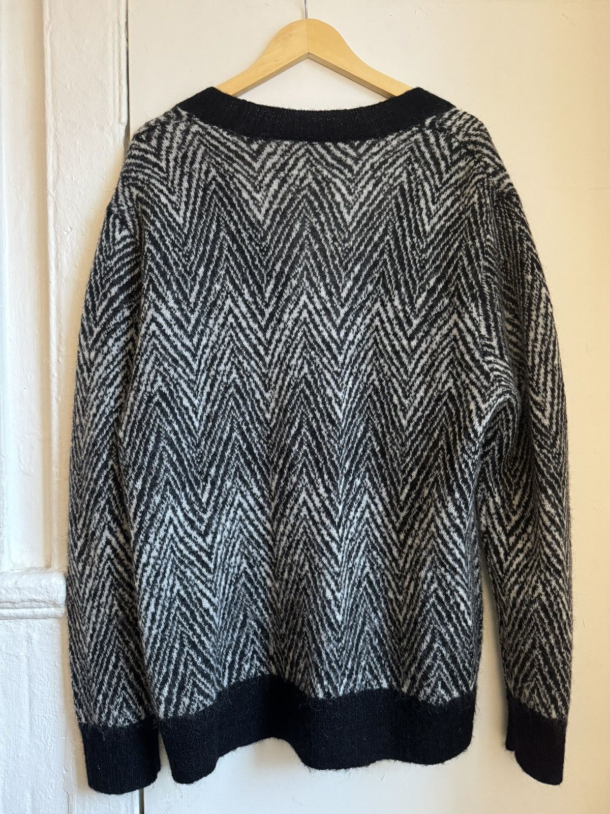 NN07 Zebra striped mohair cardigan Size US XL / EU 56 / 4 - 2 Thumbnail