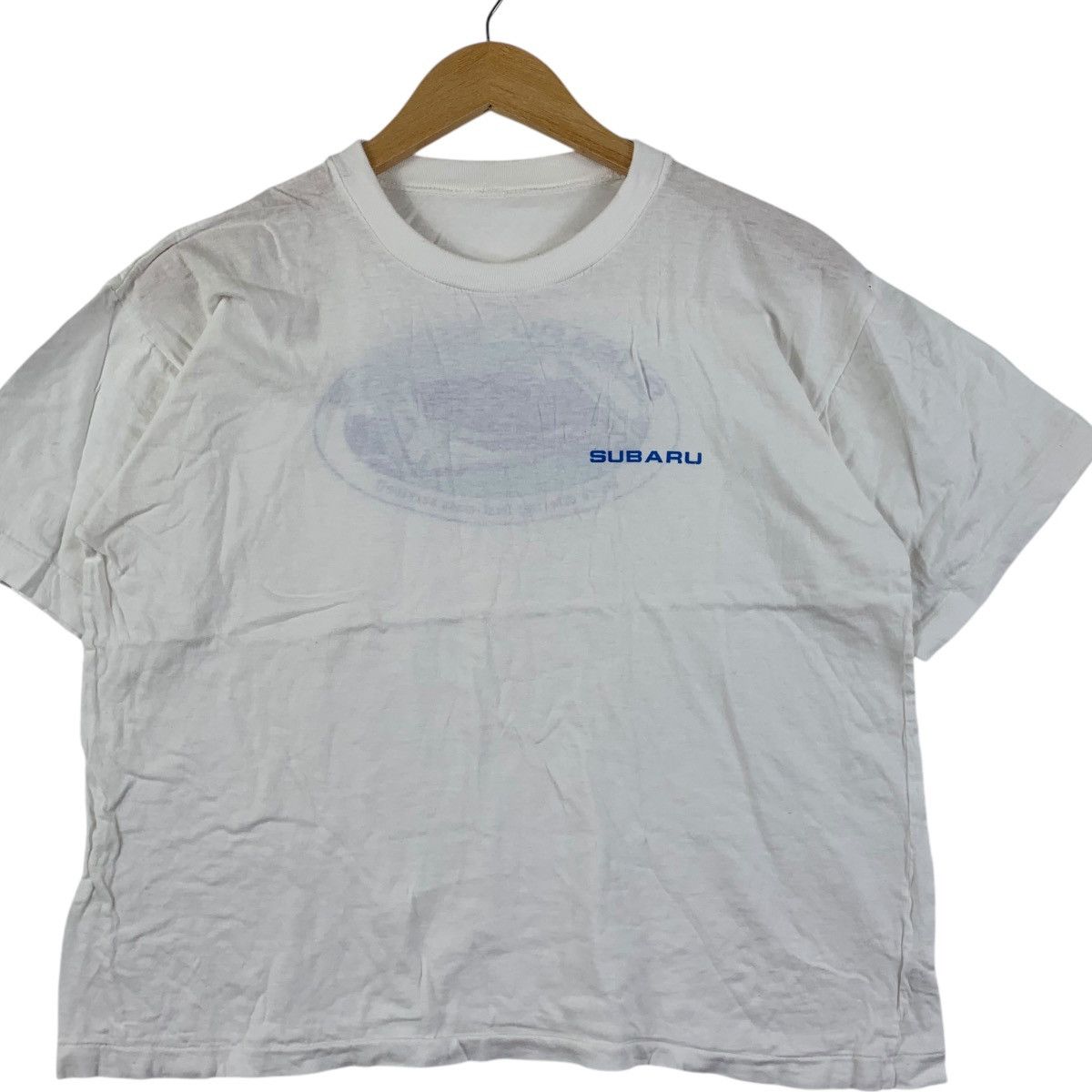 Vintage Vintage SUBARU SERVICE JAPAN Motorsport Racing Tee Shirt Size M / US 6-8 / IT 42-44 - 3 Thumbnail