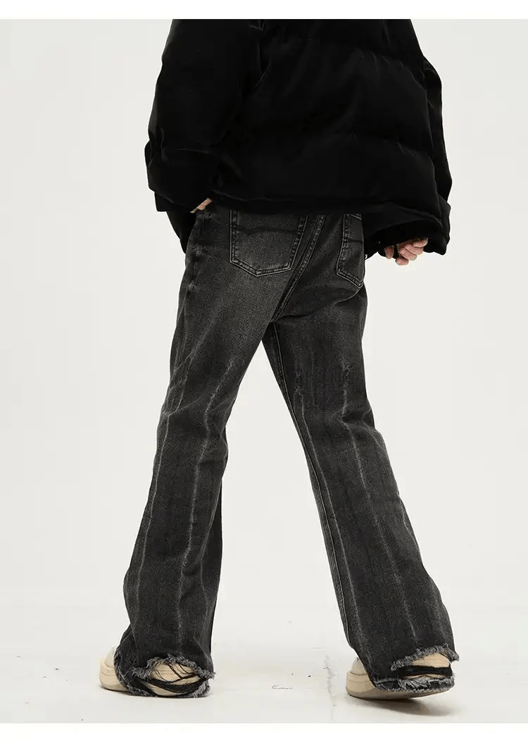 Japanese Brand × Vintage Baggy streetwear y2k flared ripped jeans pants wide leg Size US 32 / EU 48 - 4 Thumbnail