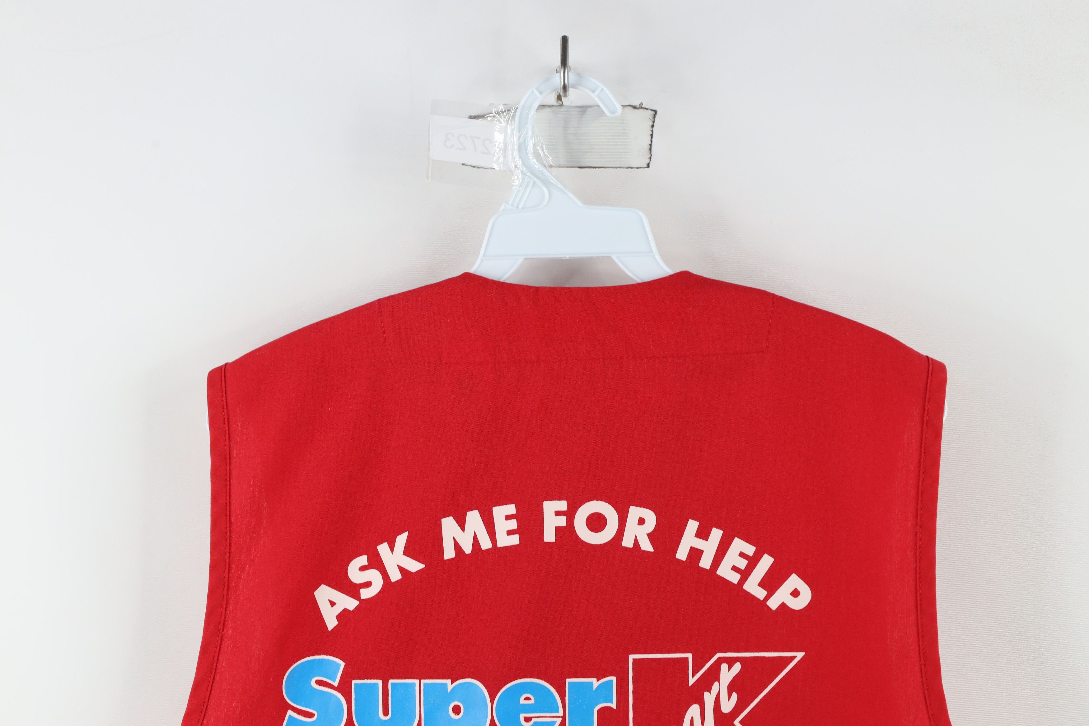 Vintage Vintage 90s Streetwear Super K Mart Center Greeter Vest Red Size US L / EU 52-54 / 3 - 13 Thumbnail