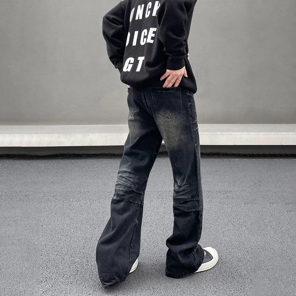 Designer × Japanese Brand × Jean Flared Jeans Men Autumn High Street Size US 29 - 4 Thumbnail