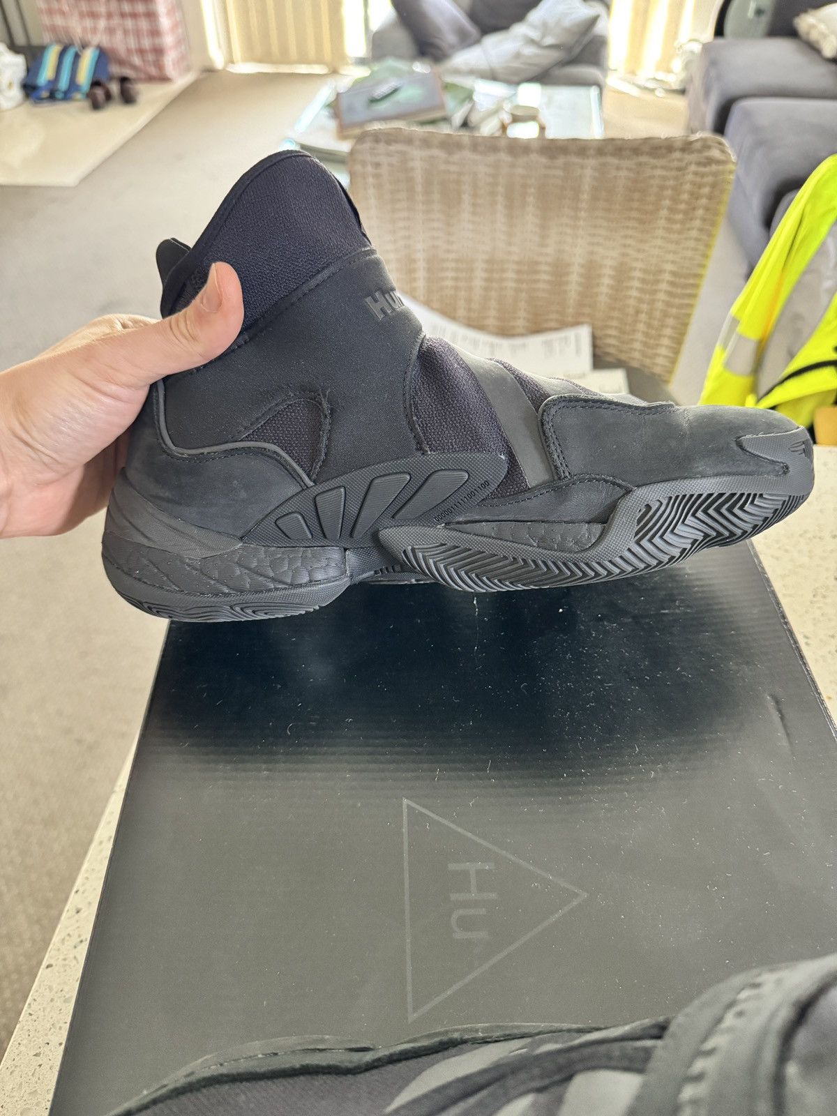 Adidas × Pharrell BYW 0 To 60 'Triple Black High Top Sneaker Boots GX2486 Size US 9.5 / EU 42-43 - 7 Thumbnail