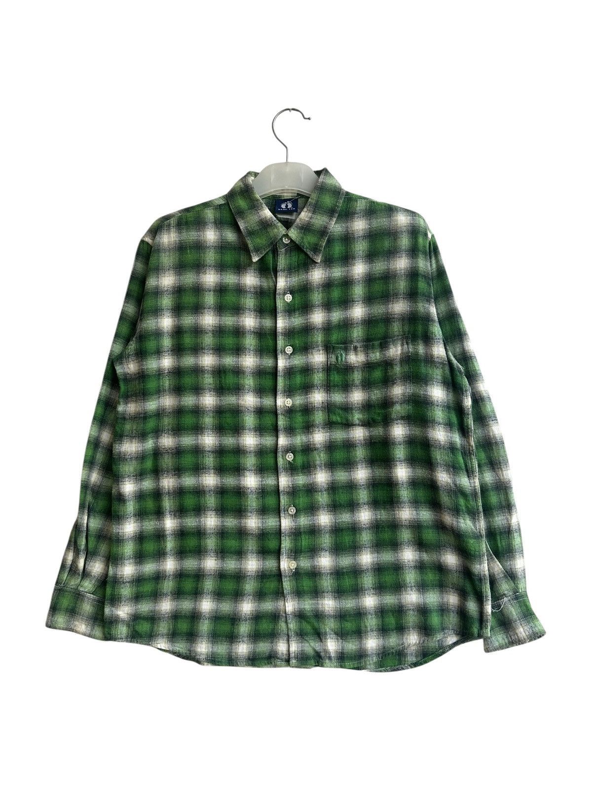 Hang Ten Hang Ten Classic Green Checked Flannel Size US M / EU 48-50 / 2 - 1 Thumbnail