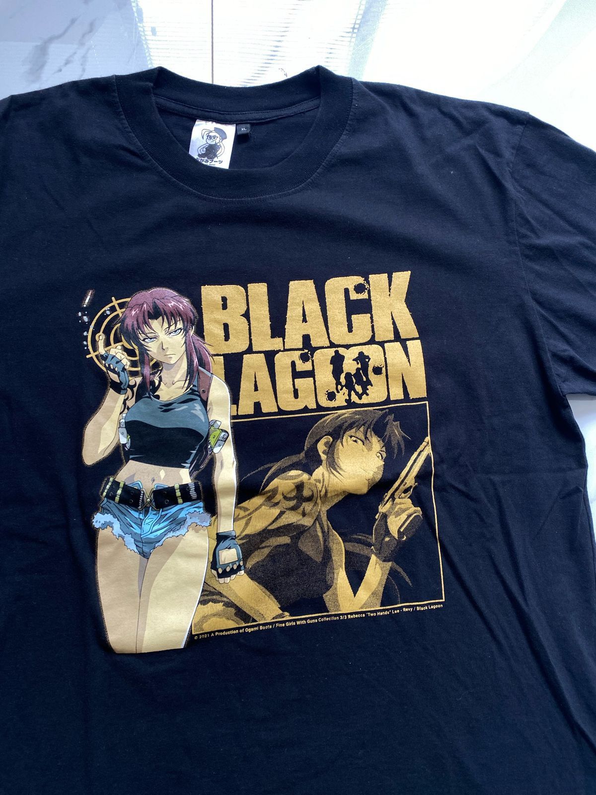 Image of Anima x Vintage Black Lagoon Revy Ogami Bootleg Anime Tshirt, Men's (Size XL)