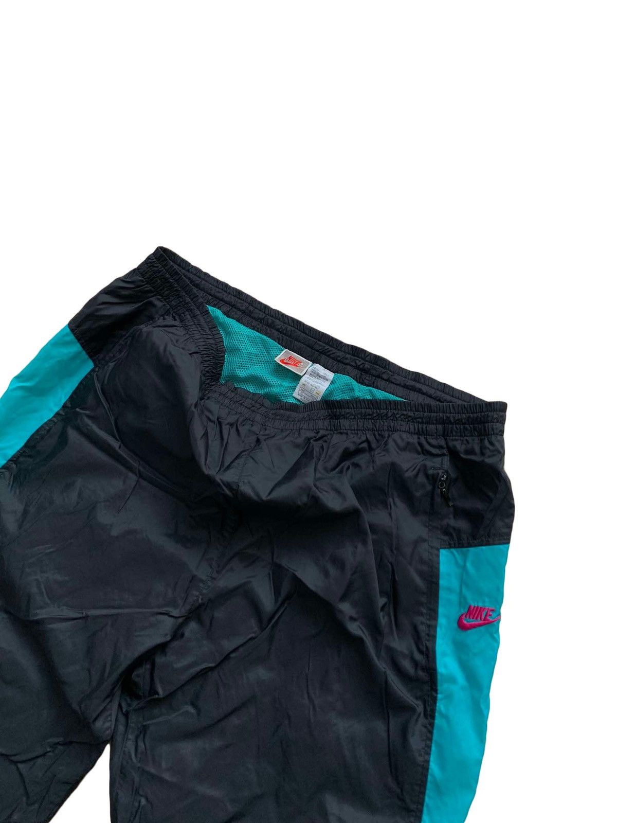 Nike × Vintage Vintage Nike Grey Tag Cuffed Sweatpants Joggers Black Blue Size US 38 / EU 54 - 2 Thumbnail