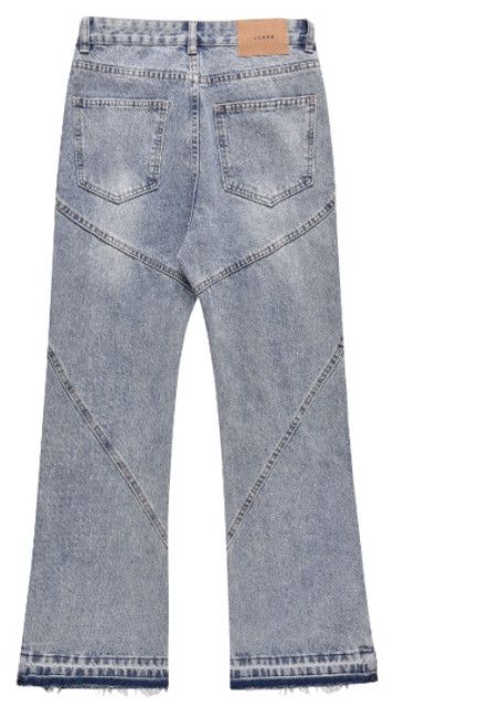 Japanese Brand × Jean Heavyweight street wash micro flare jeans Size US 34 / EU 50 - 6 Thumbnail