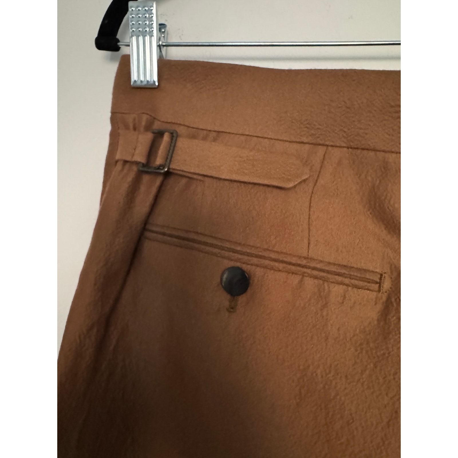 Lanvin Lanvin NWT Men's Wool Silk Blend Brown Straight-Fit Pants Size US 30 / EU 46 - 5 Thumbnail