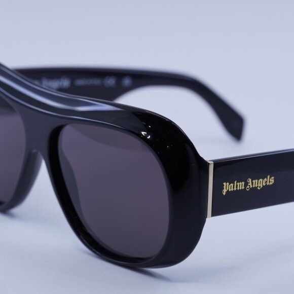 Palm Angels Palm Angels PERI103 ELFIN 1007 Sunglasses Black Aviator Size ONE SIZE - 2 Thumbnail