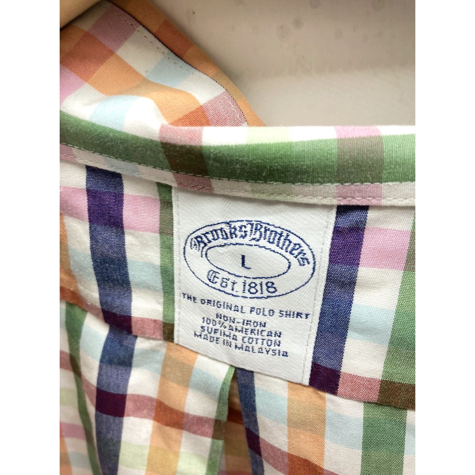 Brooks Brothers Brooks Brothers Original Polo Dress Shirt Men L Striped Long Sleeve Button-Up Multicolor Shirt Size 42R - 5 Thumbnail