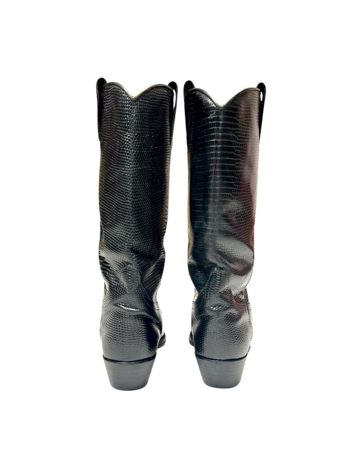 Cowboy Equipment Vintage Black Leather Western Cowboy Biker boots Size US 6 / IT 36 - 4 Thumbnail