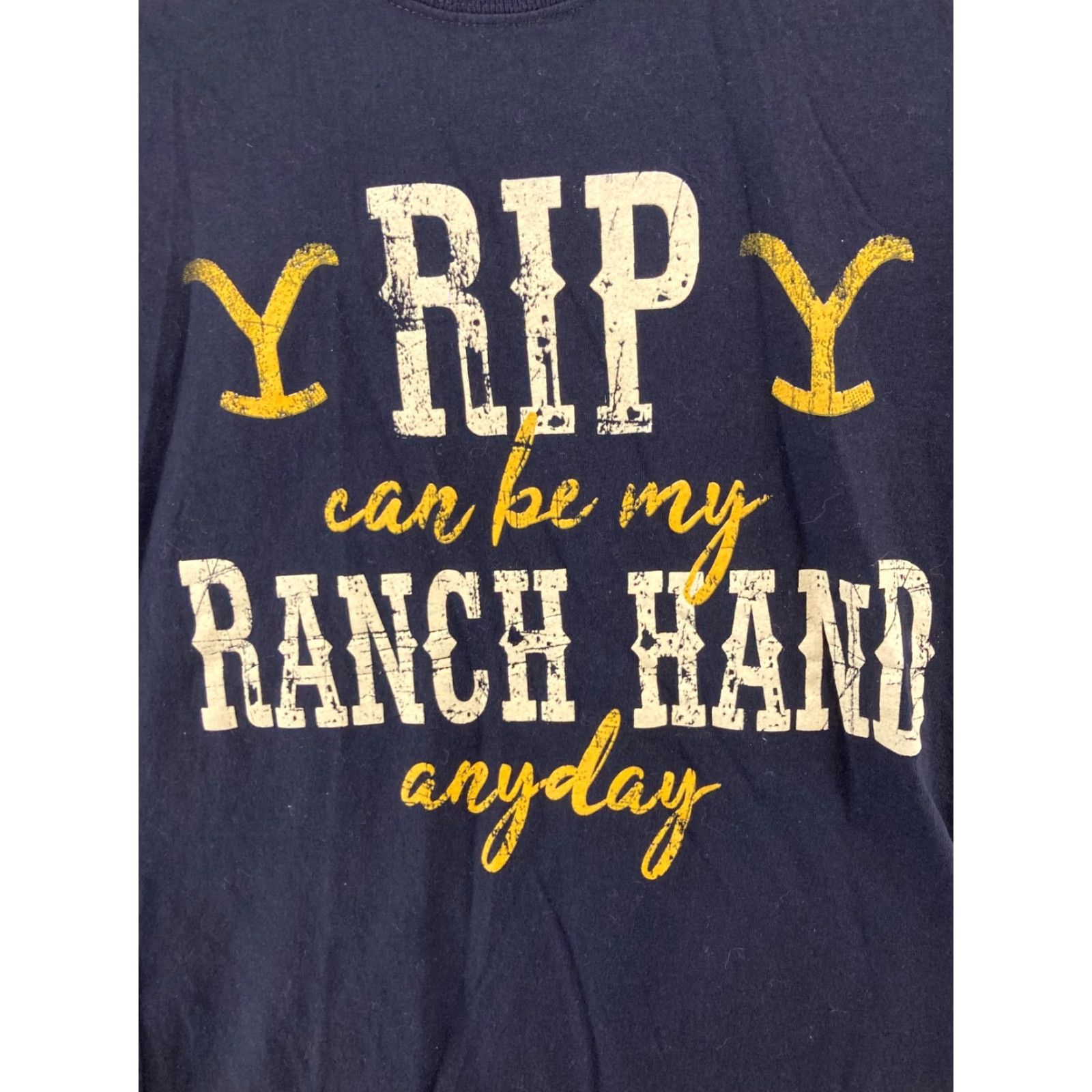 Vintage Yellowstone TShirt Small Black Rip Can Be My Ranch Hand Anyday Womens Size S / US 4 / IT 40 - 2 Thumbnail