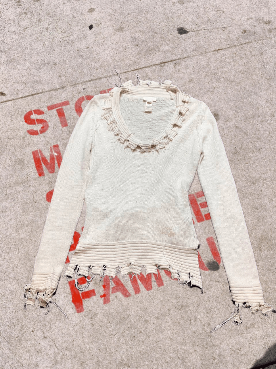 Diesel Vintage Y2K Diesel distressed Knit Sweater Size M / US 6-8 / IT 42-44 - 1 Thumbnail