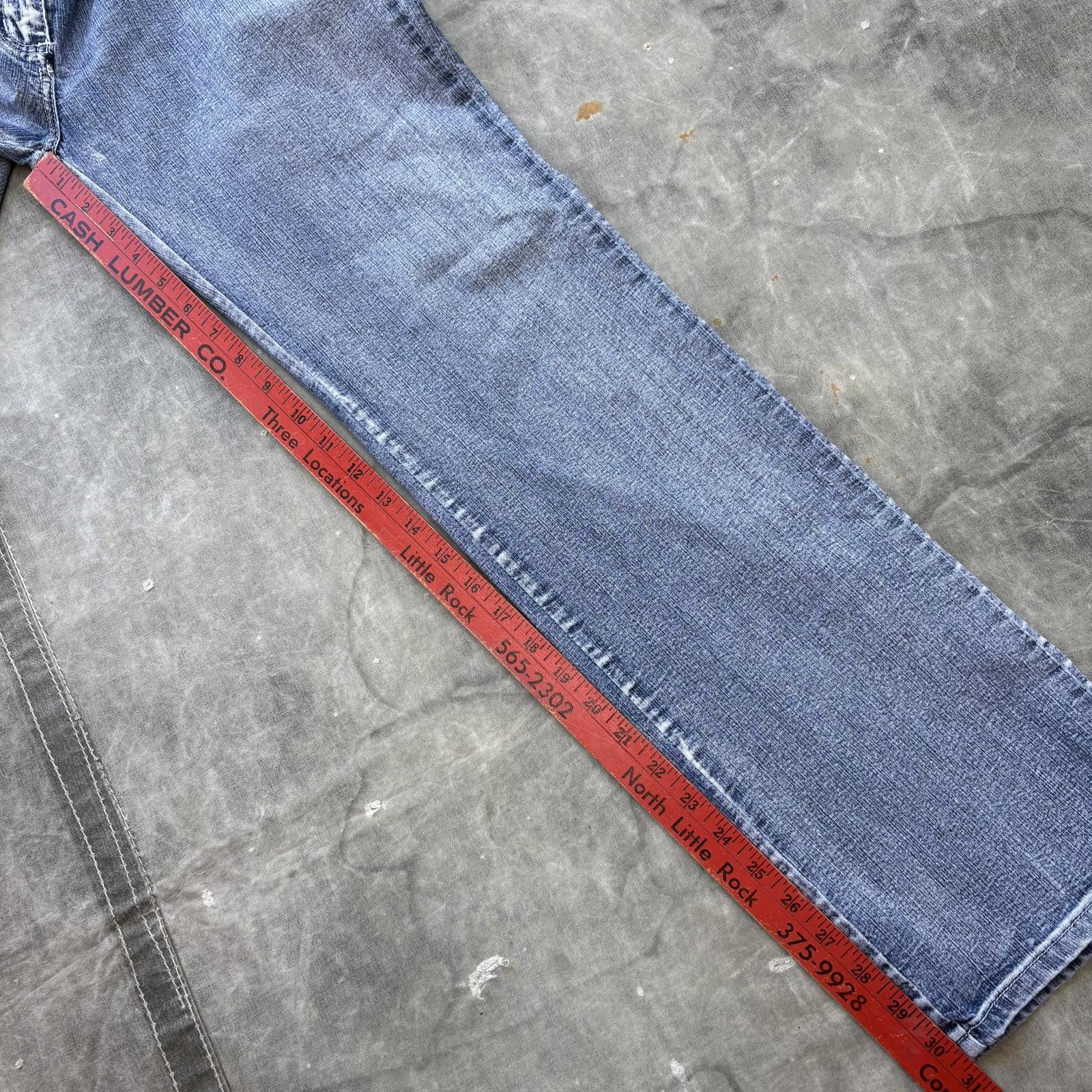 Vintage Vintage Y2K Rhinestone Studded Embroidered Grunge Rico Jeans Size 33" - 7 Thumbnail