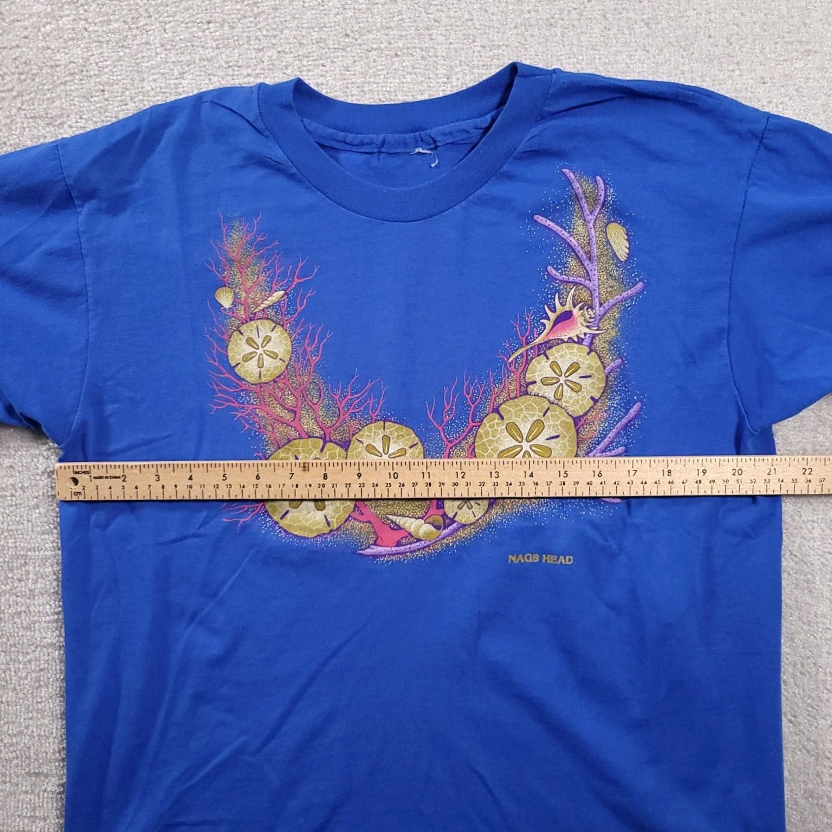 Vintage VINTAGE Blue Adult XL T Shirt Nags Head Beach 80s 90s Short Sleeve Size US XL / EU 56 / 4 - 4 Thumbnail