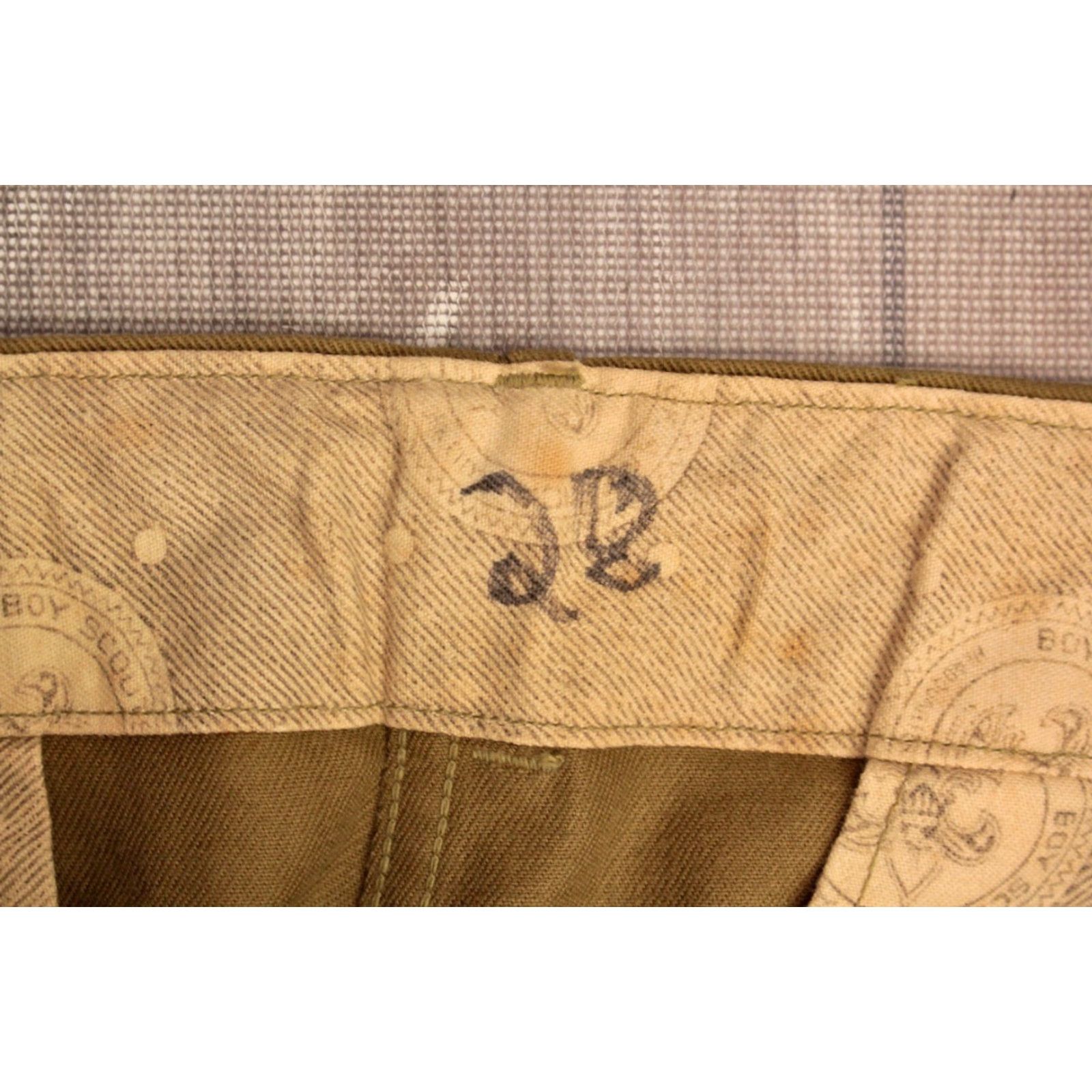 Vintage VTG 1940s Boy Scout Breeches / Uniform Pants Sz 28x25 Khaki Cotton Mens Size US 28 / EU 44 - 6 Thumbnail