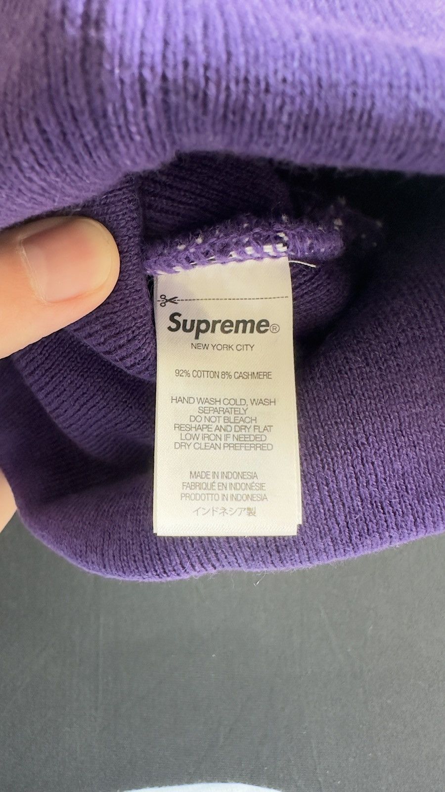 Supreme Supreme Big Logo Beanie Purple Size ONE SIZE - 5 Thumbnail
