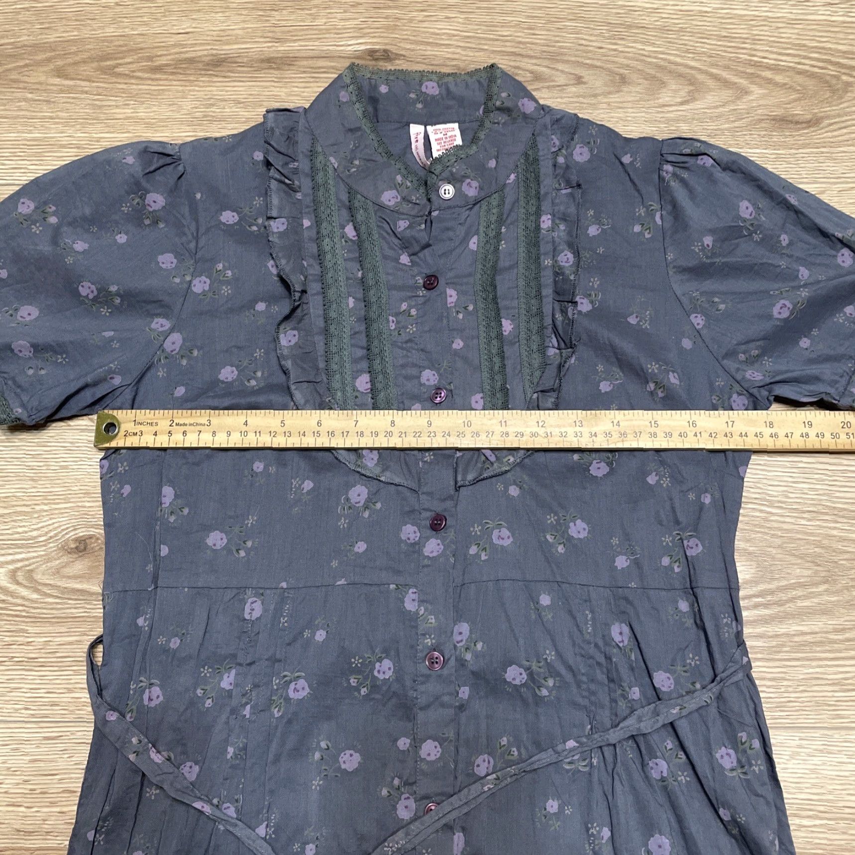 Vintage Fire Los Angeles Juniors Short Sleeve Plaid Shirtdress Casual Coastal Purple Gray M Size M / US 6-8 / IT 42-44 - 5 Thumbnail