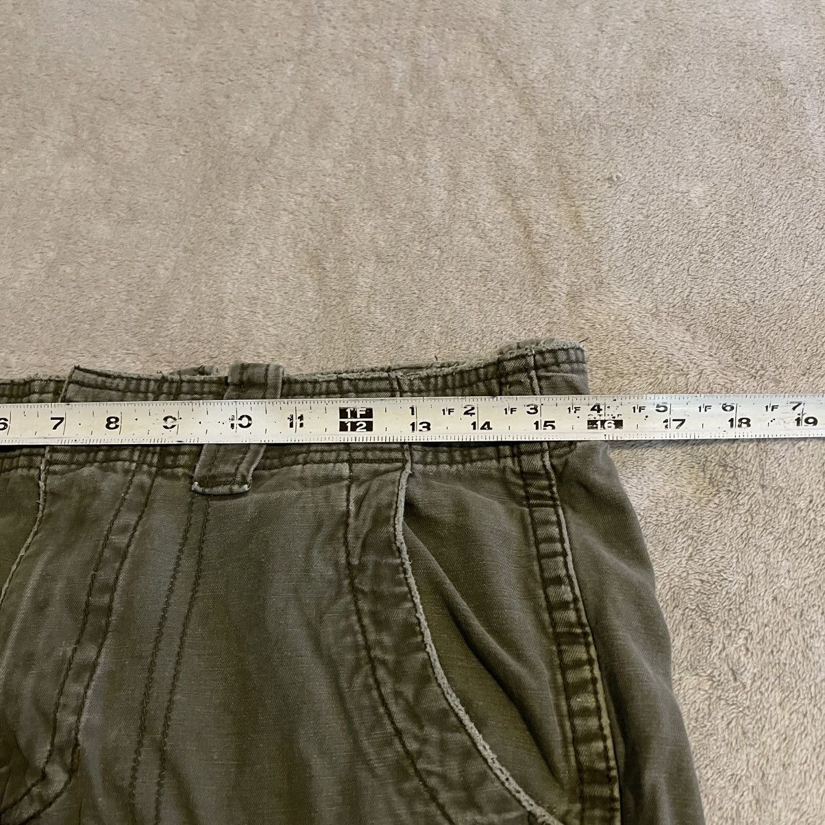 Other Vintage 90s Men Green Wide Leg Cargo Pants 30x32 Ripstop Size US 32 / EU 48 - 4 Thumbnail