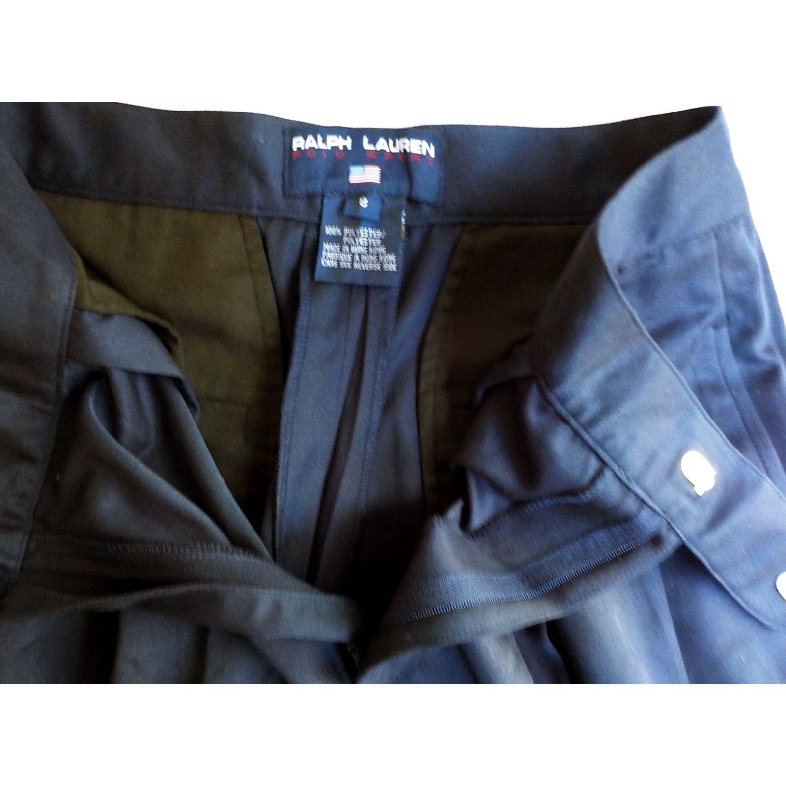 Polo Ralph Lauren VTG RALPH LAUREN Polo Sport Pleated Front Bermuda Shorts Polyester Navy SZ 8 Women Size 30" / US 8 / IT 44 - 4 Thumbnail