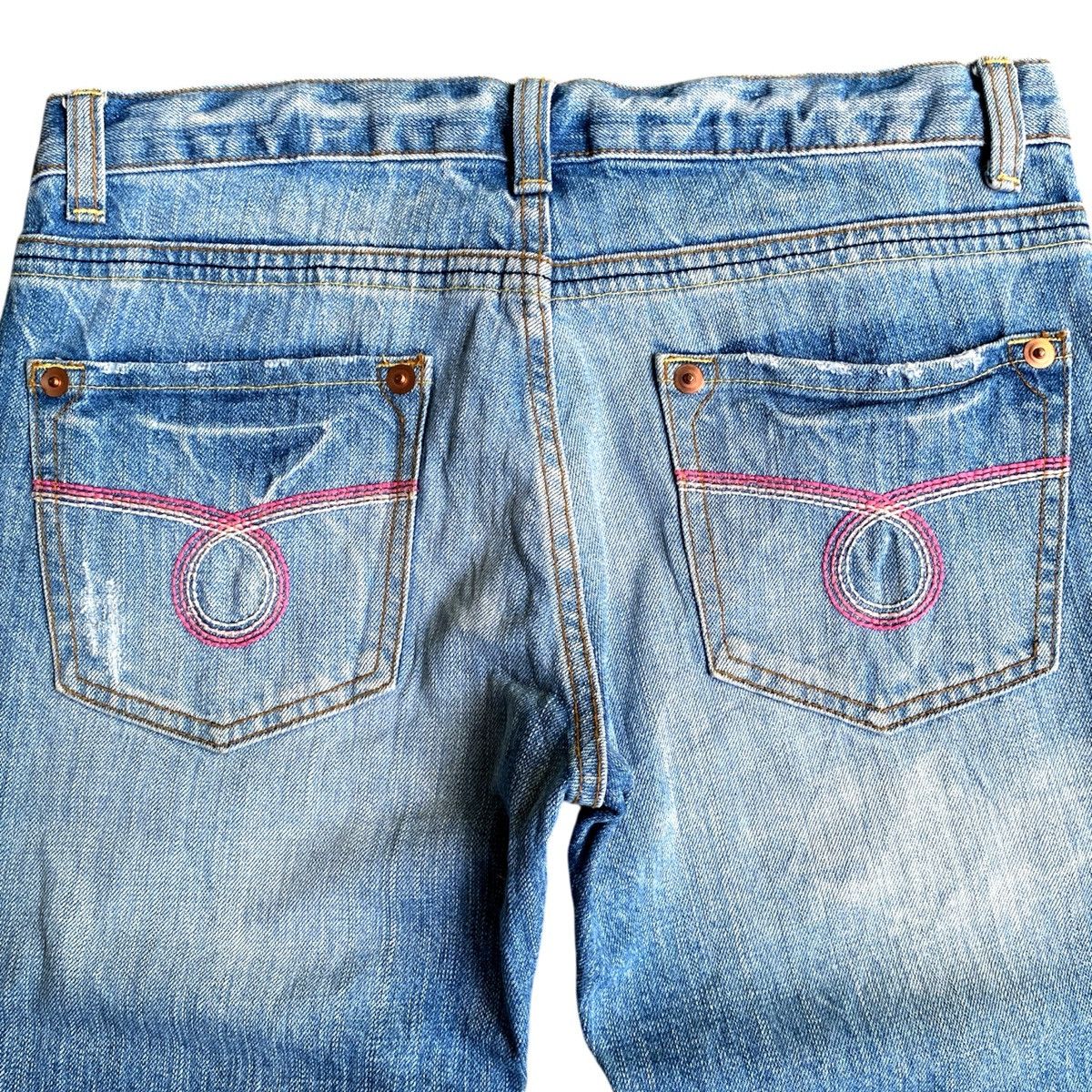 If Six Was Nine × Japanese Brand × Tornado Mart Crazy Vintage Y2K Spice Island Flared Denim Jeans 2000s Size US 29 - 5 Thumbnail