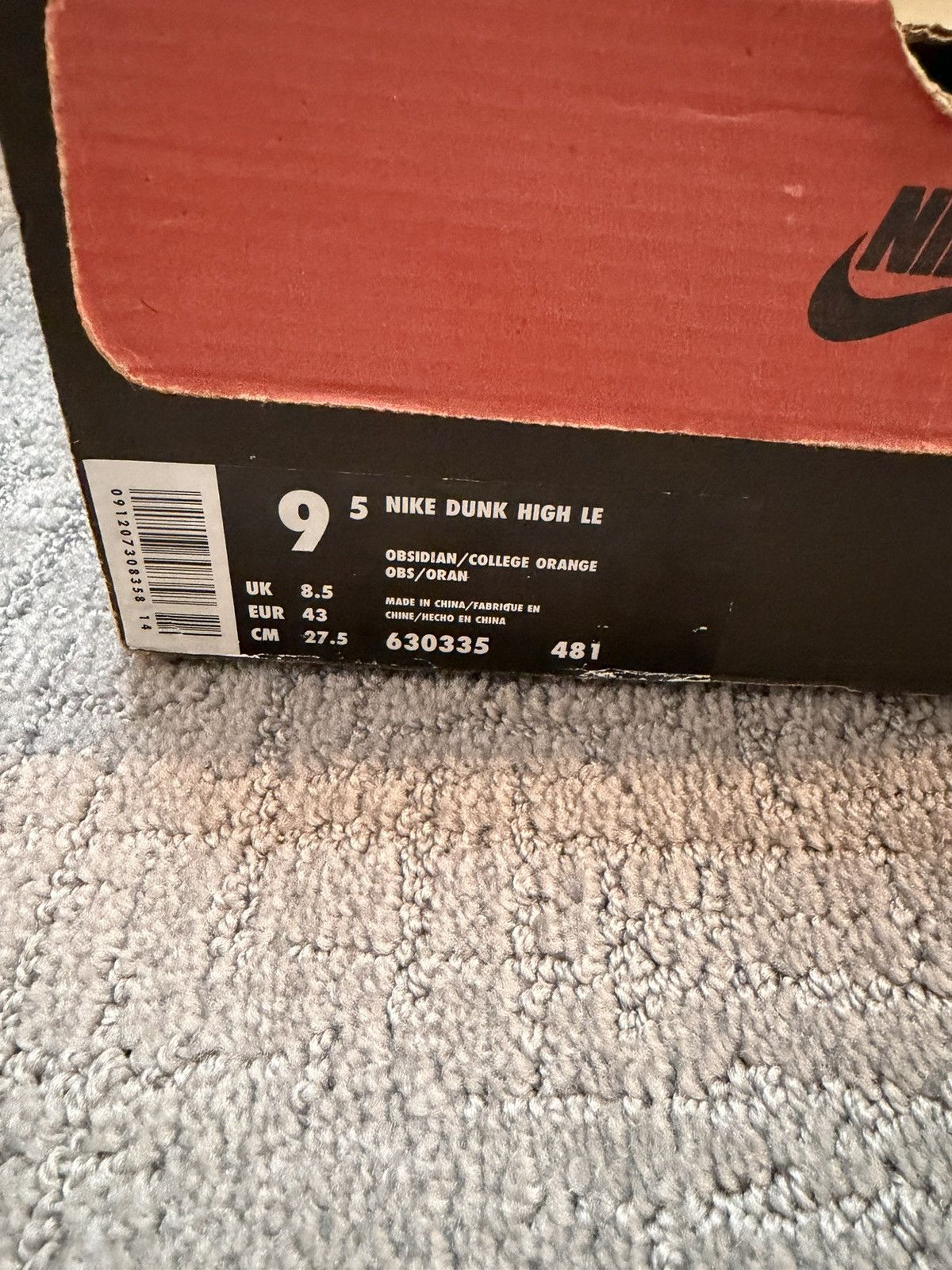 Nike 1999 Nike Dunk High Le Obsidian Size US 9.5 / EU 42-43 - 7 Thumbnail
