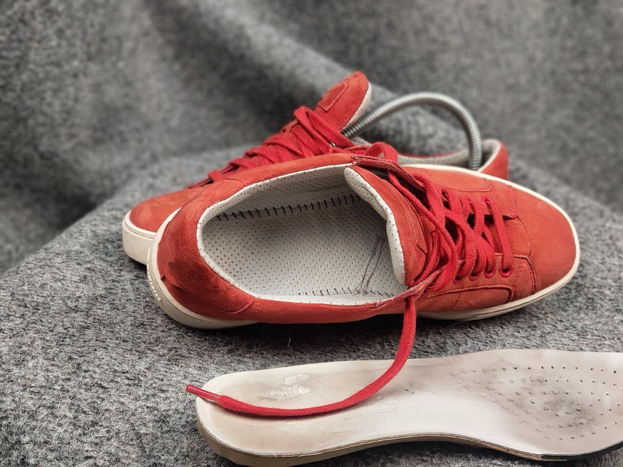 Santoni Santoni Design Orange women's Leather suede Classic Sneakers Size US 7 / IT 37 - 17 Thumbnail