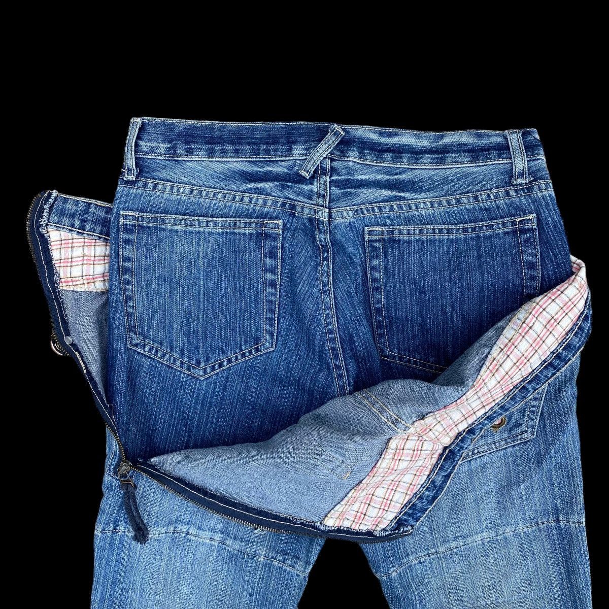 Hysteric Glamour × Japanese Brand Crazy Double Waist Thrashed Denim Jeans Size US 31 - 8 Thumbnail