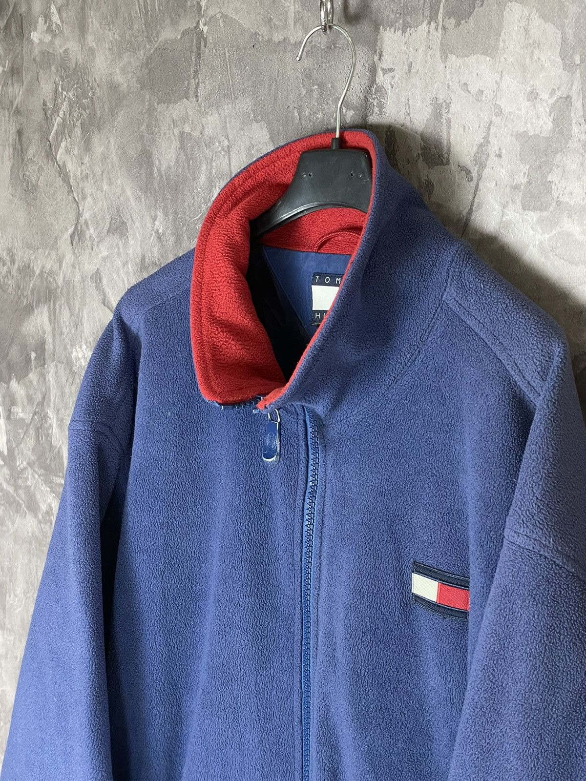 Tommy Hilfiger GRAIL🌟 Vintage Tommy Hilfiger big logo Jacket Fleece Size US L / EU 52-54 / 3 - 14 Thumbnail