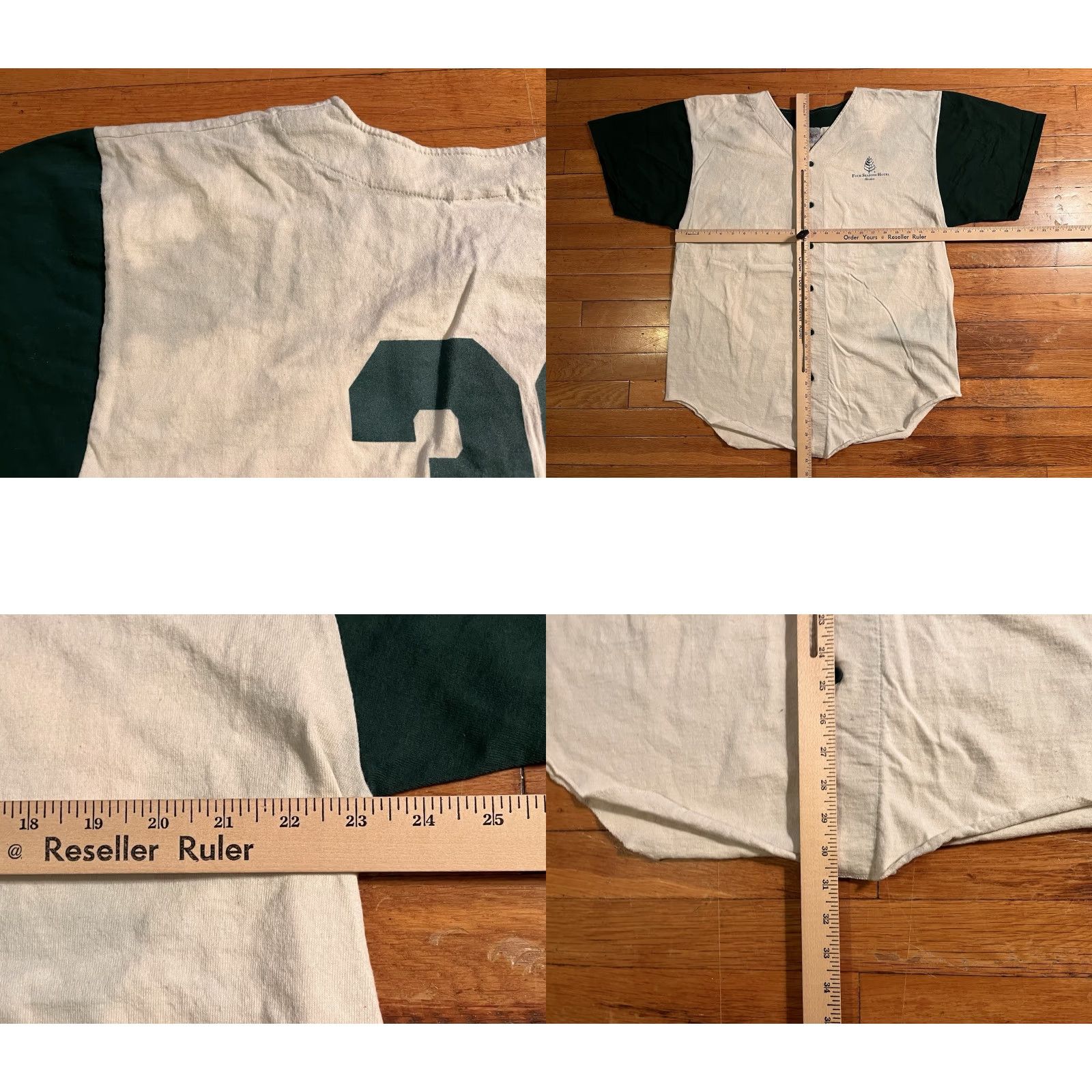 Vintage VINTAGE Badger Sportswear Baseball Jersey Men’s XL White 90s Four Seasons Hotel Boston Jersey Shirt Mens XL White 90s City Sports Size US XL / EU 56 / 4 - 8 Thumbnail