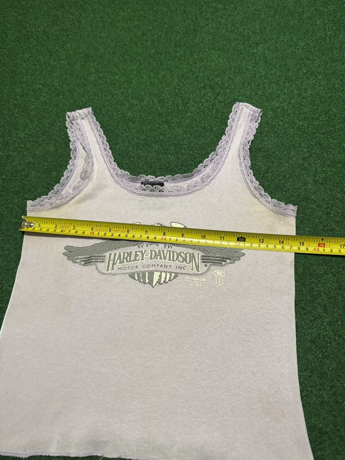 Harley Davidson Harley Davidson 3D Emblem Med Eagle Tank Top Lace 80s RARE Size M / US 6-8 / IT 42-44 - 4 Thumbnail