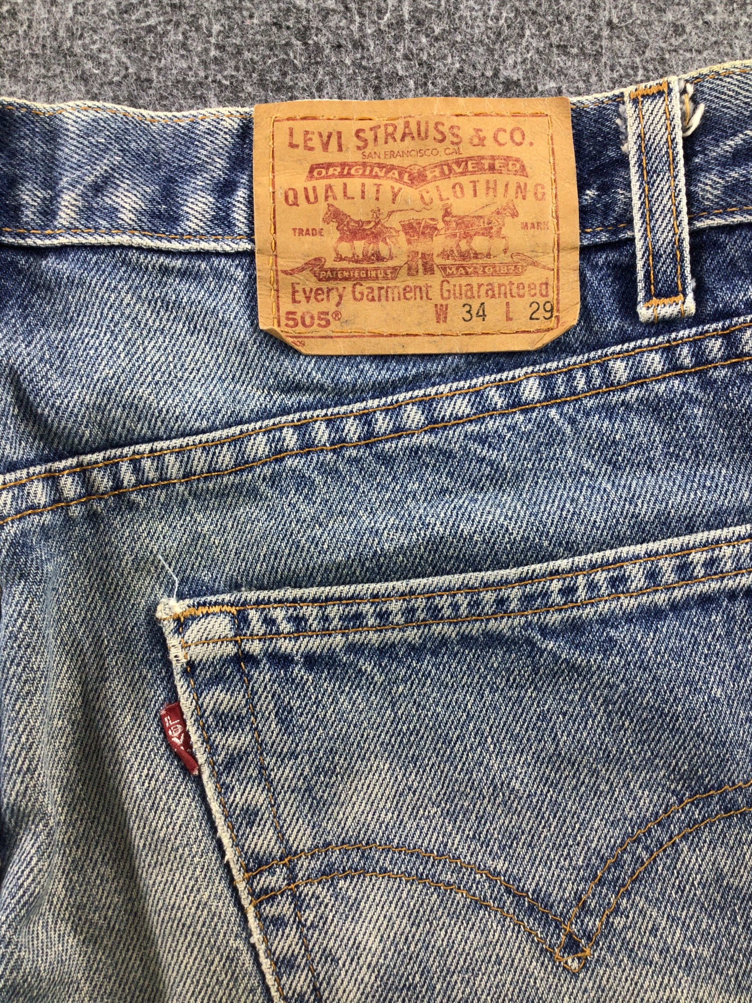 Levi's 90s Vintage Levis 505 Jeans-JM378 Size US 35 - 6 Thumbnail
