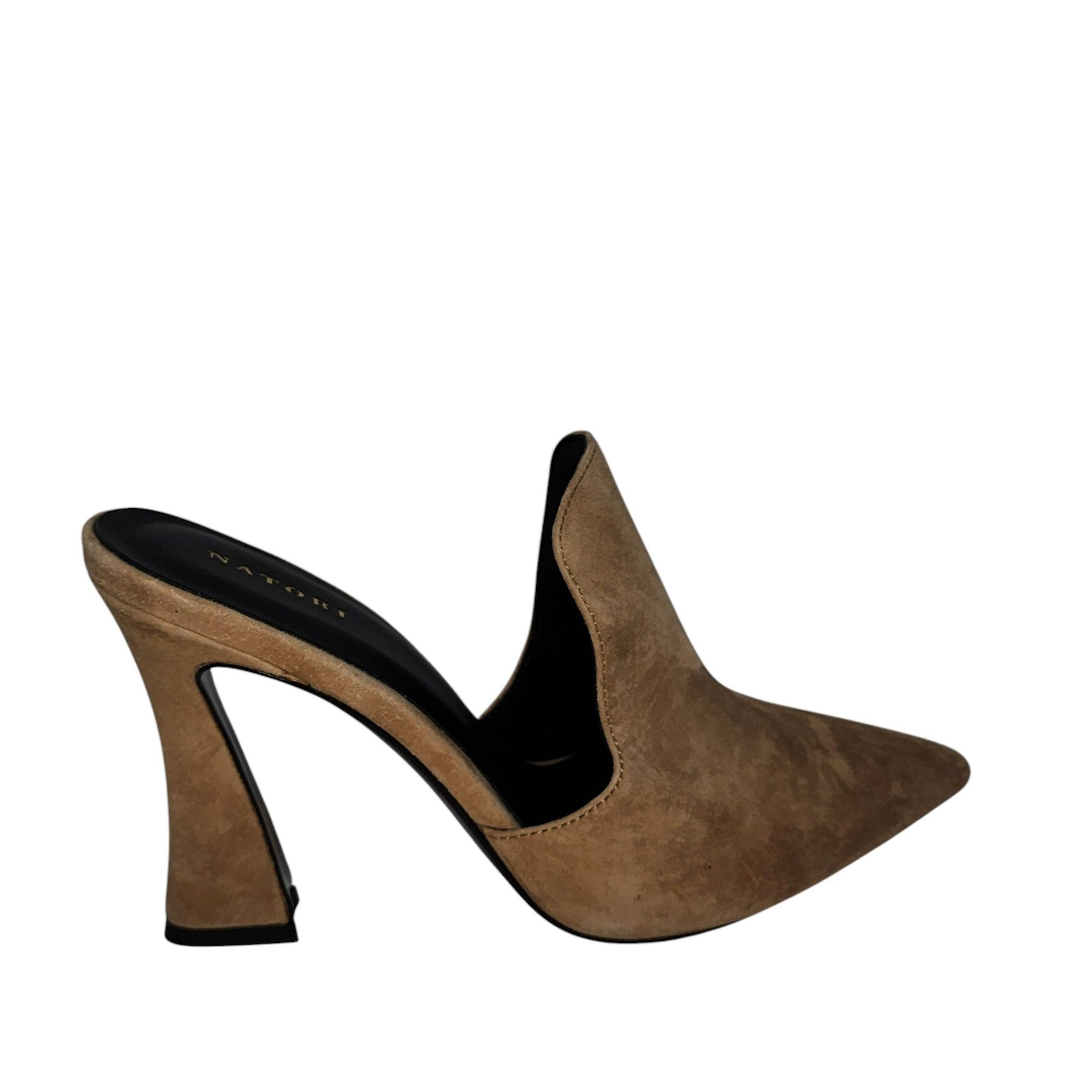 Other Natori Minh Doe/Tan/Beige Suede Pointed Toe Mules Size US 8.5 / IT 38.5 - 1 Thumbnail